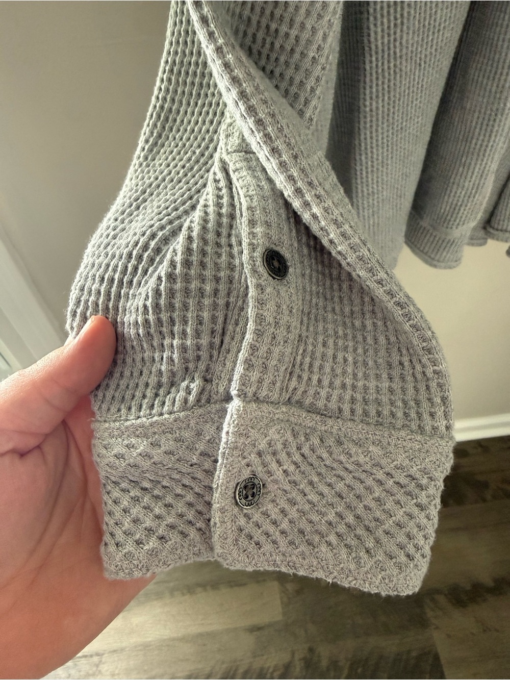 Aerie Lumber Jane Waffle Knit Shacket - Picture 3 of 4